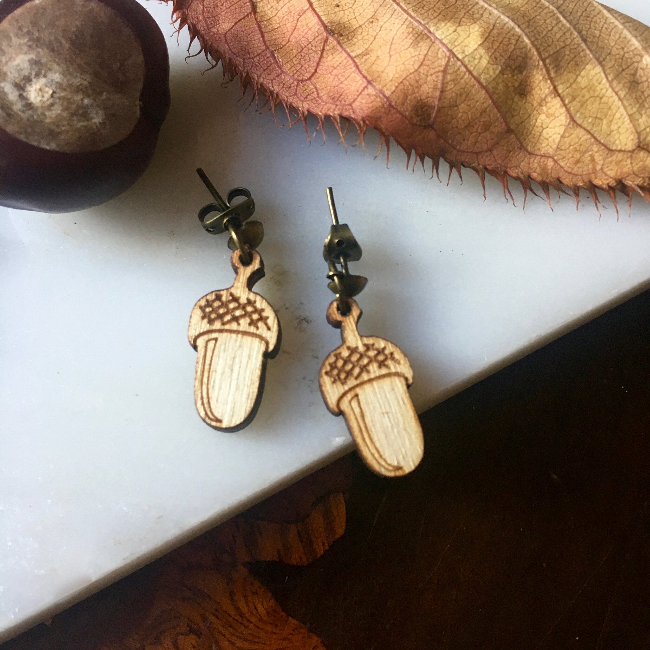 Acorn earrings