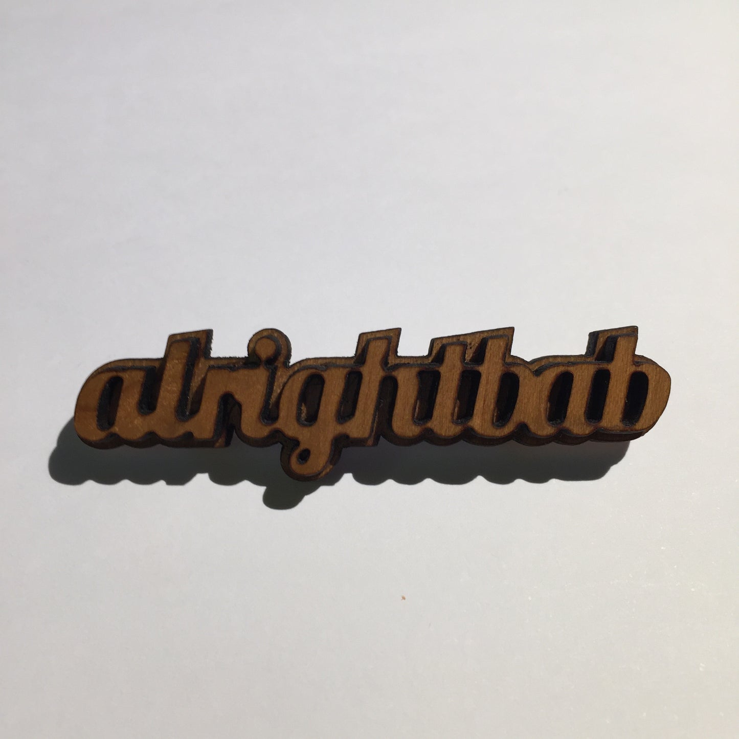 'Alright bab' brooch