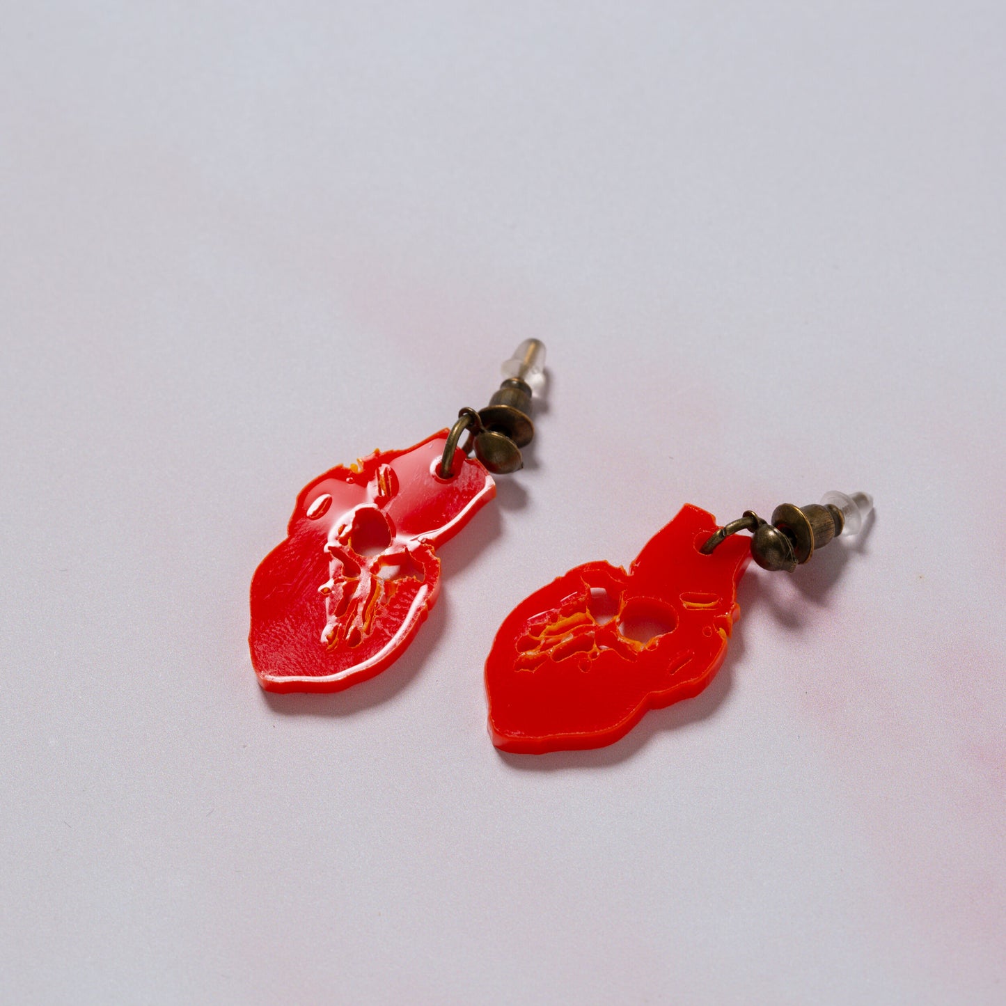 Anatomical heart earrings