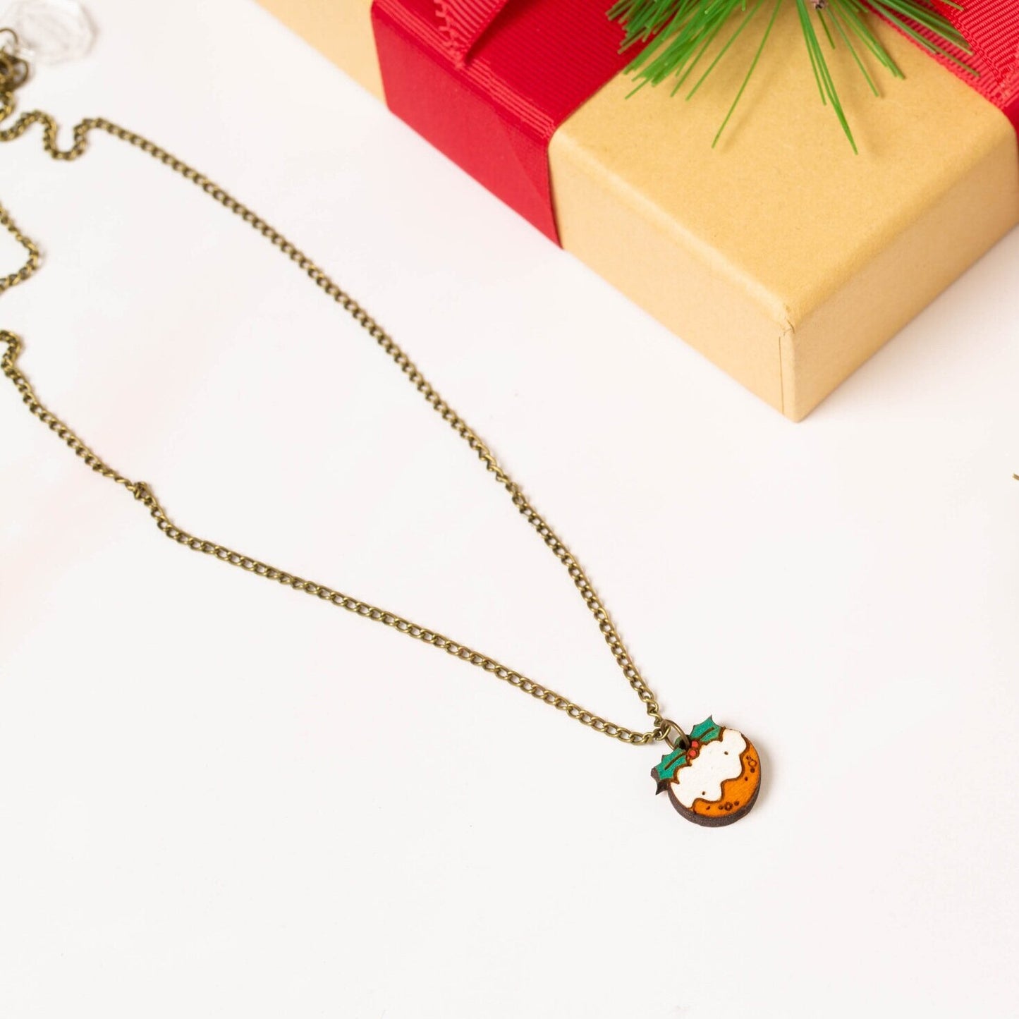 Christmas pud necklace
