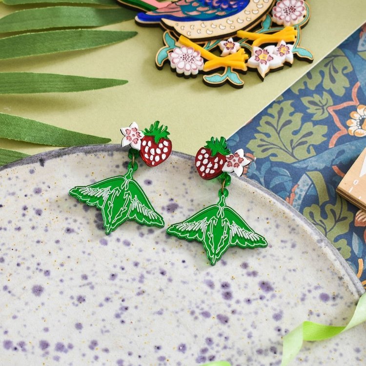 Strawberry Thief earrings