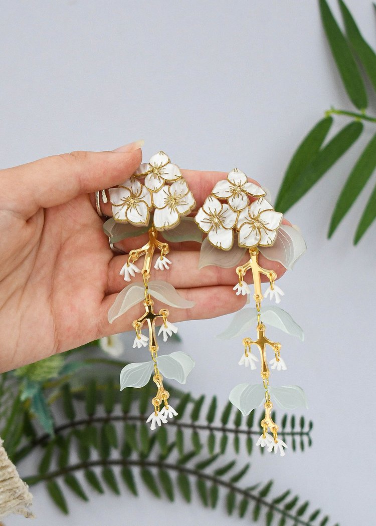 Eucalyptus & Hydrangea Earrings