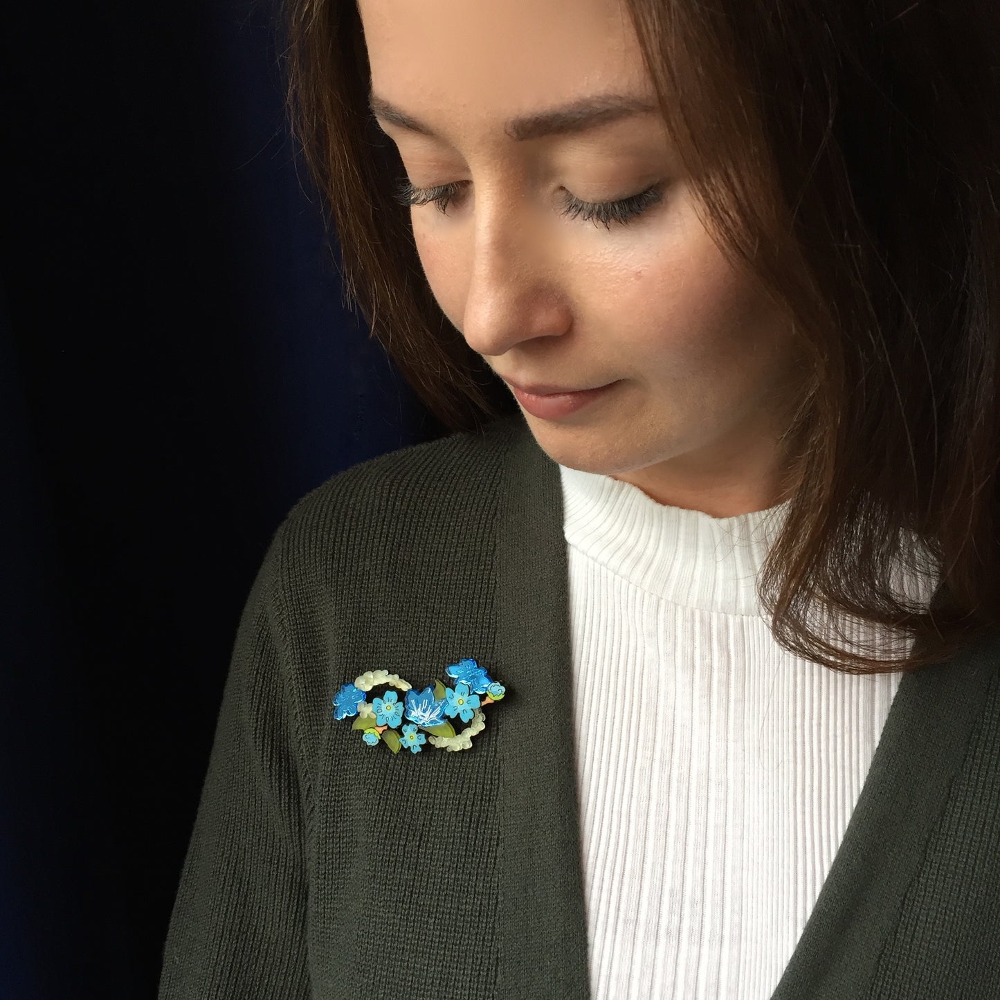 Forget-Me-Not brooch