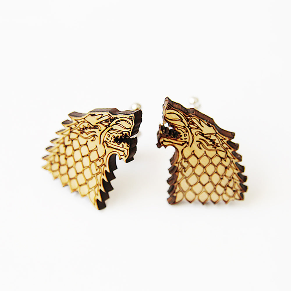 Game of Thrones Stark Sigil Direwolf cufflinks
