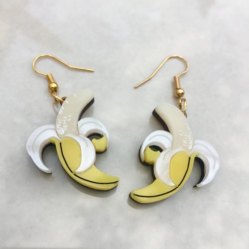 Banana earrings