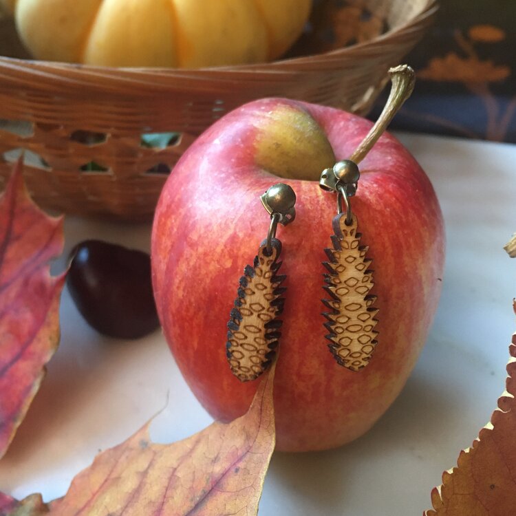 Pine cone earrings
