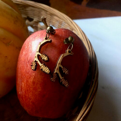 Pine cone earrings
