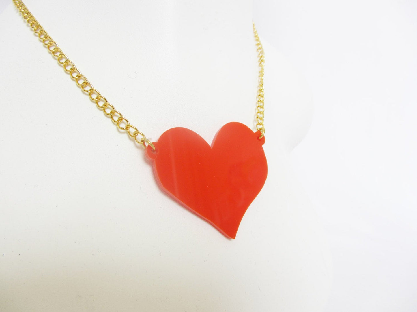 Large Red Heart Necklace