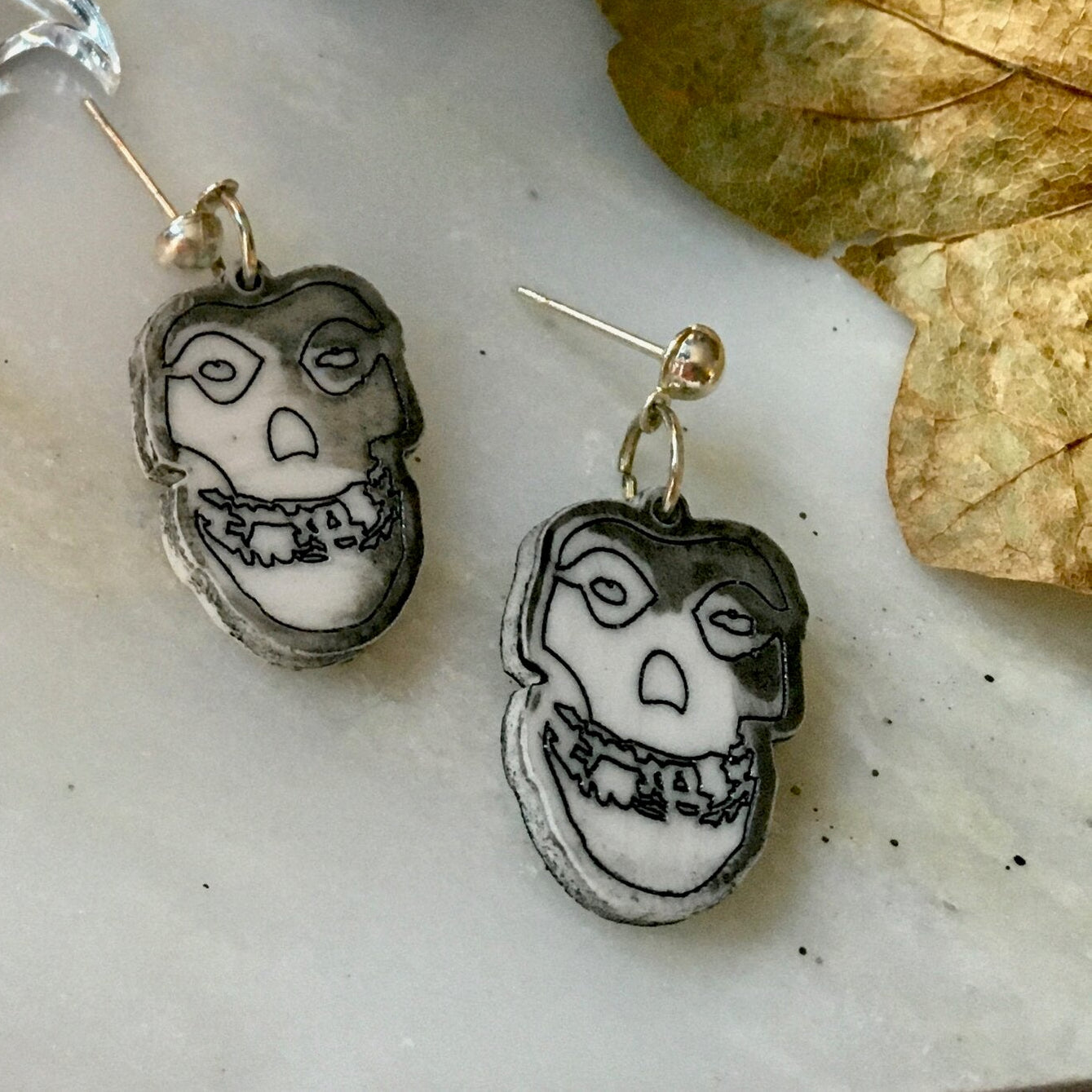 Misfits Skull Earrings