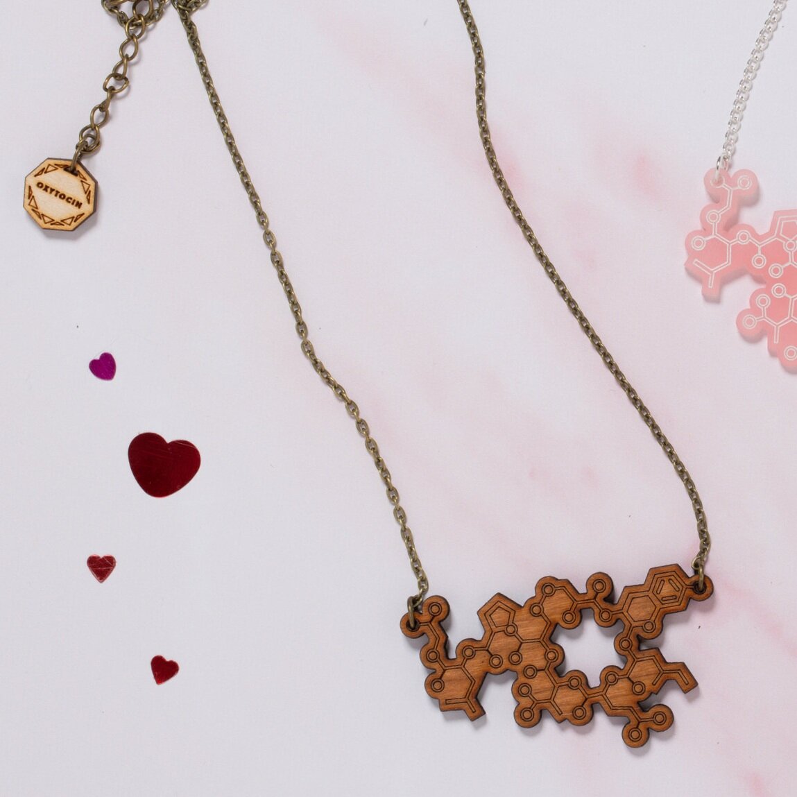 Oxytocin Molecule Necklace: 'the love chemical'