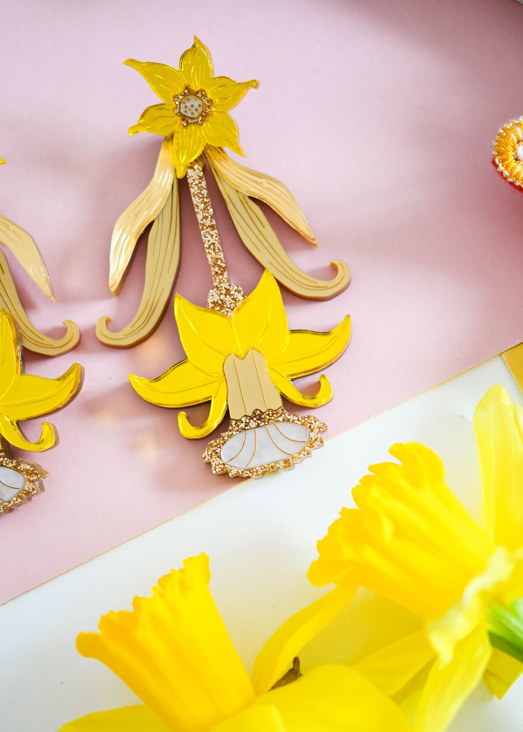 Statement Nouveau Narcissus Earrings
