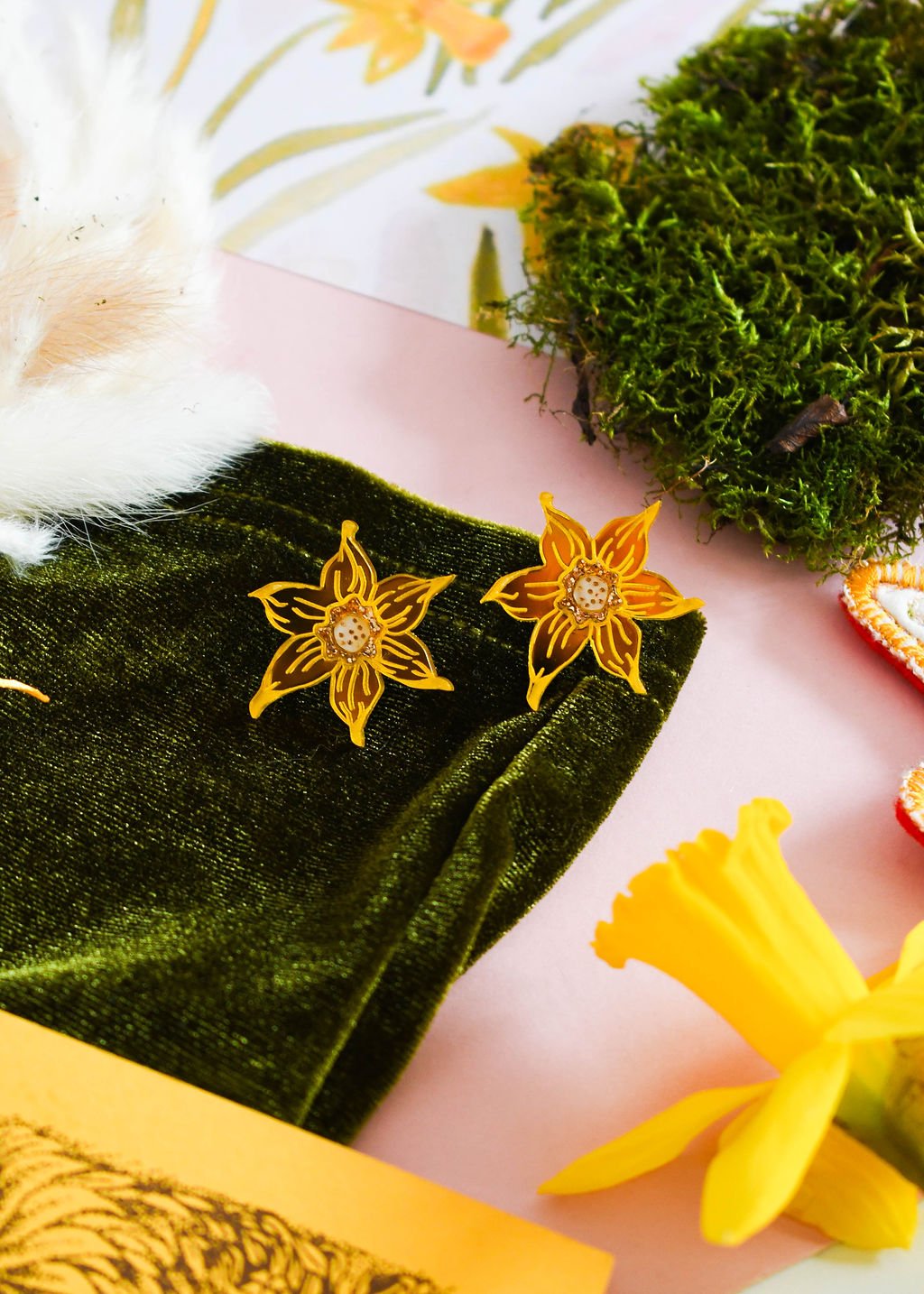 Statement Nouveau Narcissus Earrings