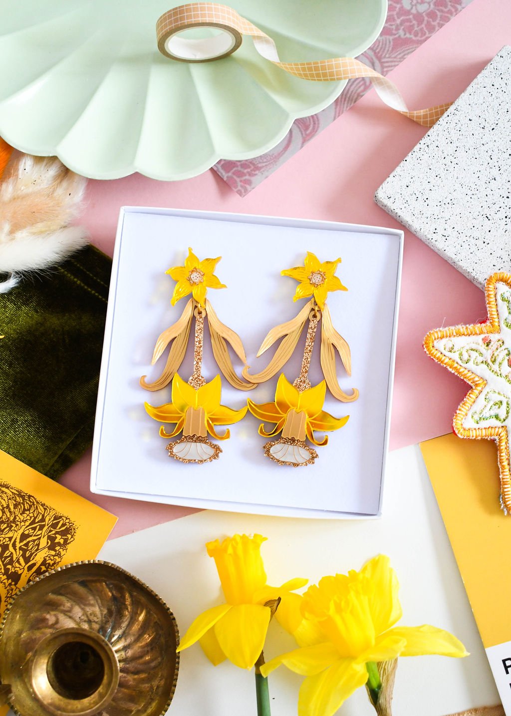 Statement Nouveau Narcissus Earrings