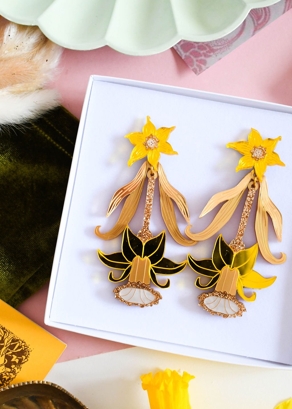 Statement Nouveau Narcissus Earrings
