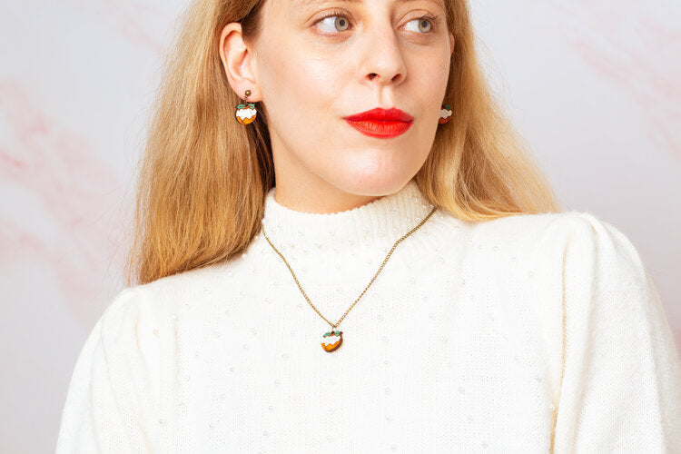 Christmas pud necklace