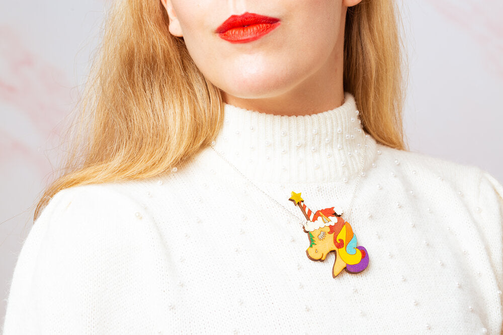 Christmas Unicorn necklace!