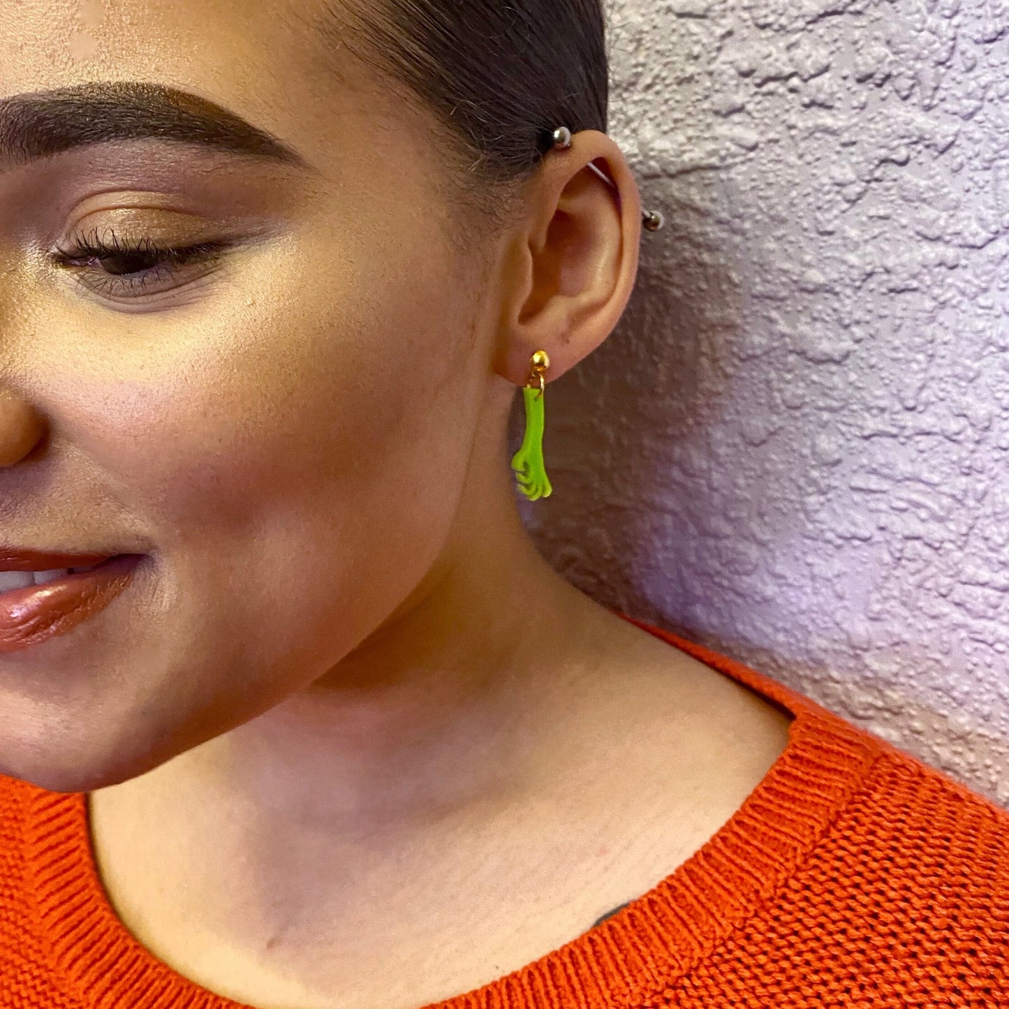 Zombie Day of the Dead Grasping Arm Earrings