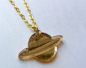 Another girl, another planet: Saturn necklace