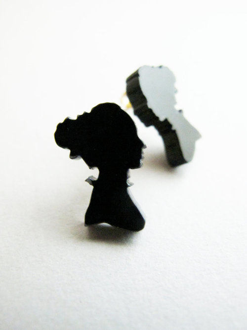 Cameo Silouette Earring Studs