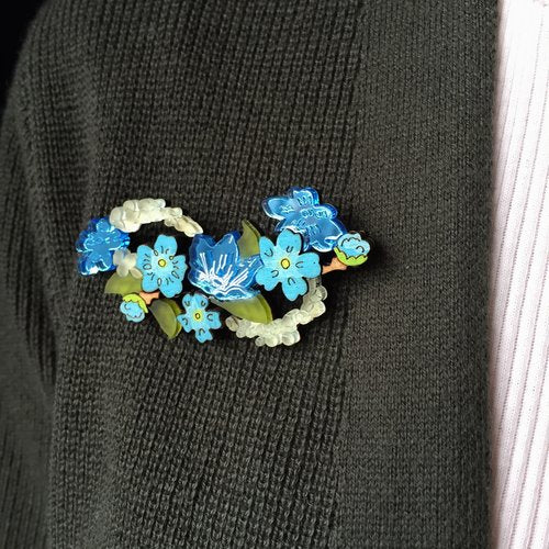 Forget-Me-Not brooch