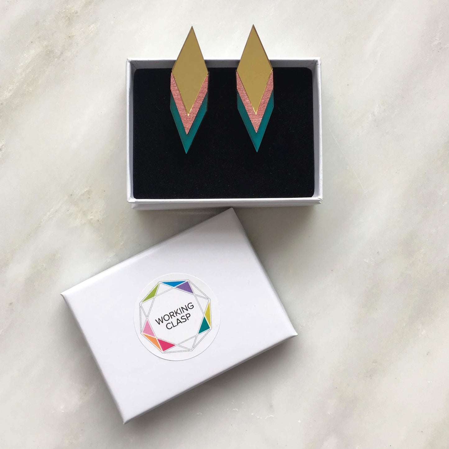 Deco diamond earrings