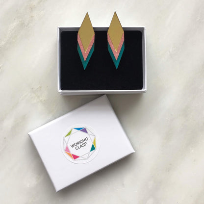 Deco diamond earrings