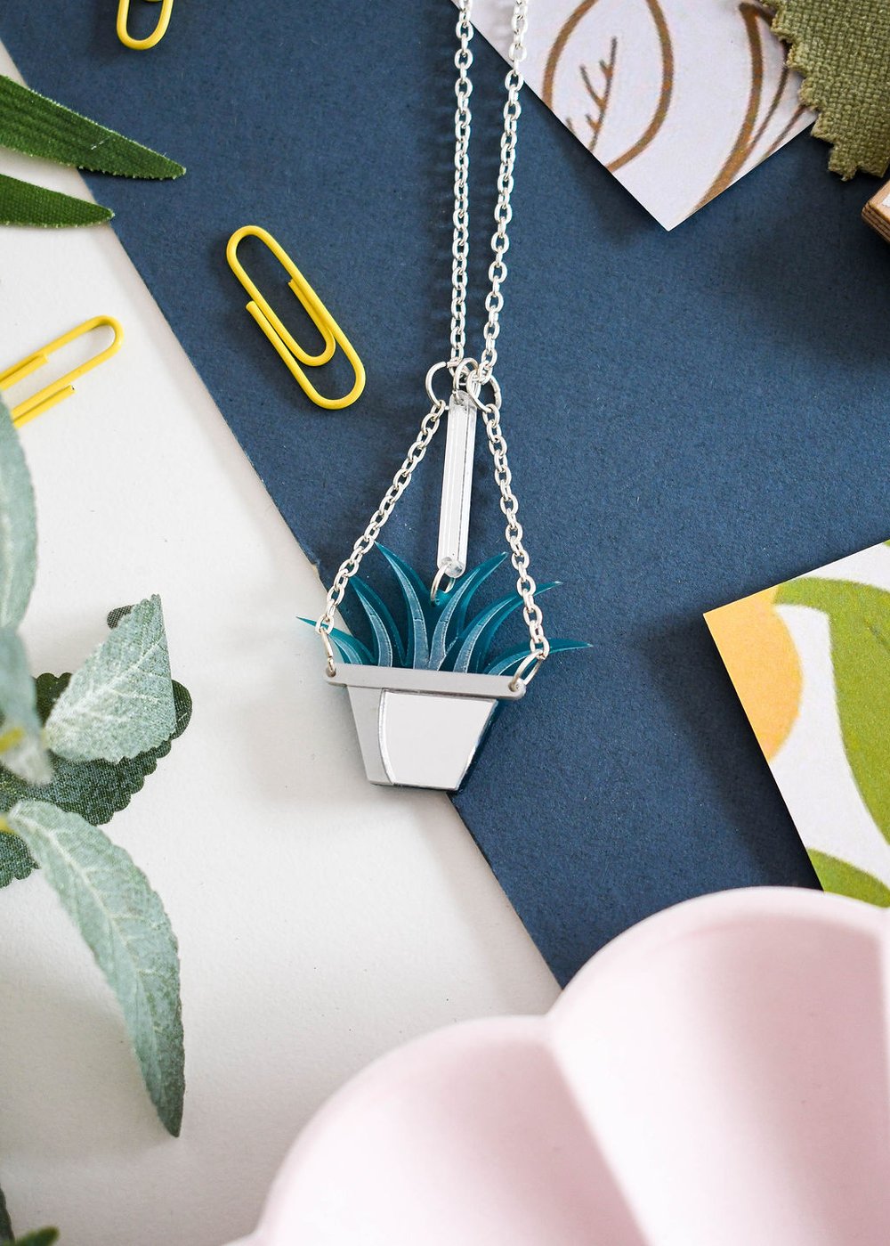Aloe Vera hanging plant necklace