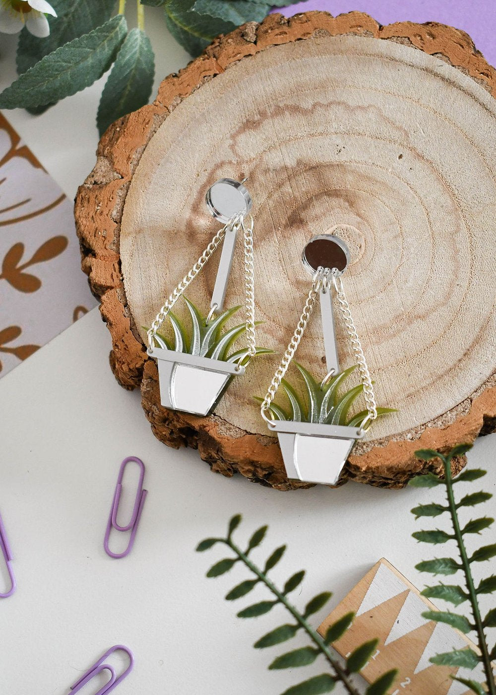 Aloe Vera hanging plant necklace