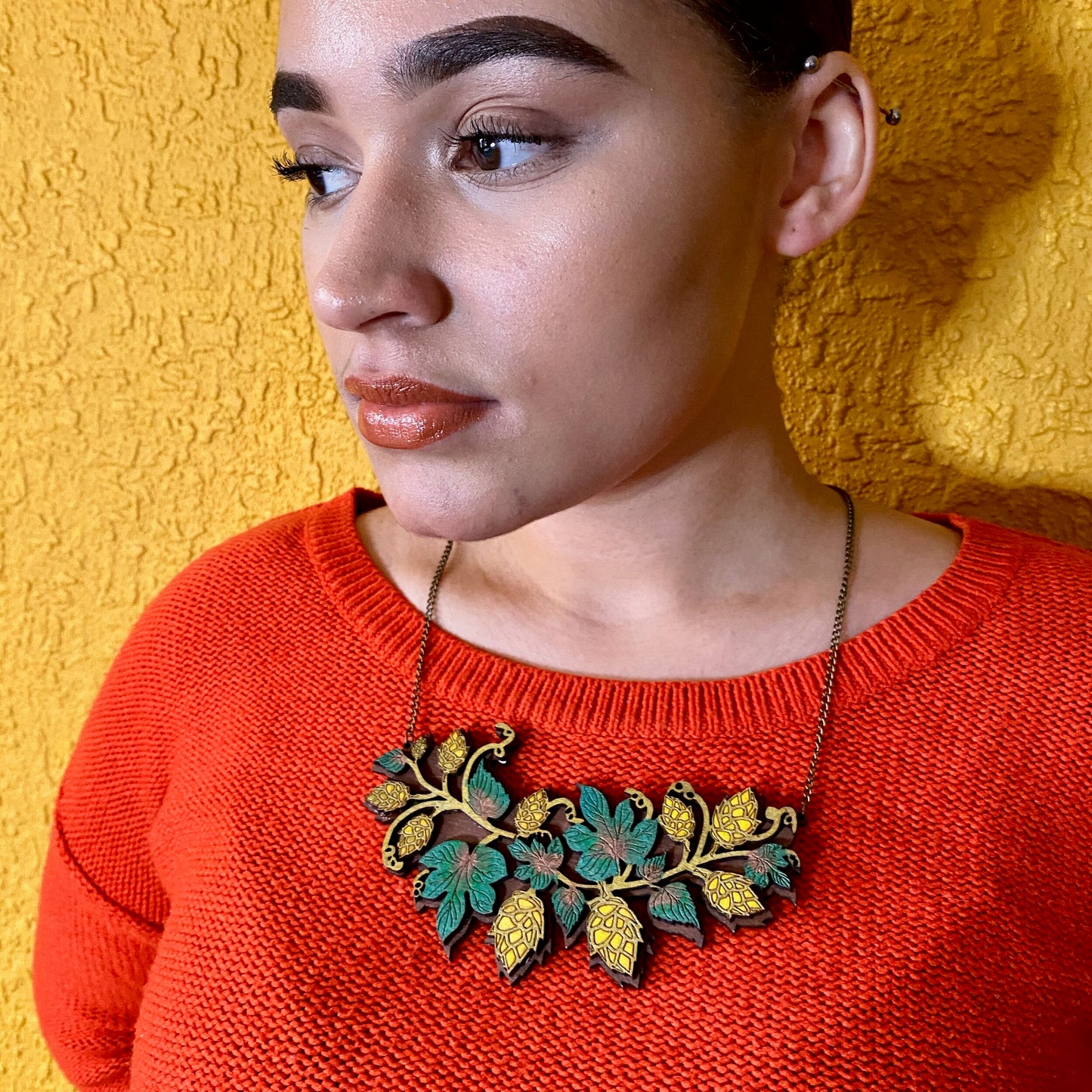 Beer Hop statement necklace