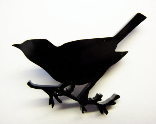 Bye Bye Blackbird silhouette brooch