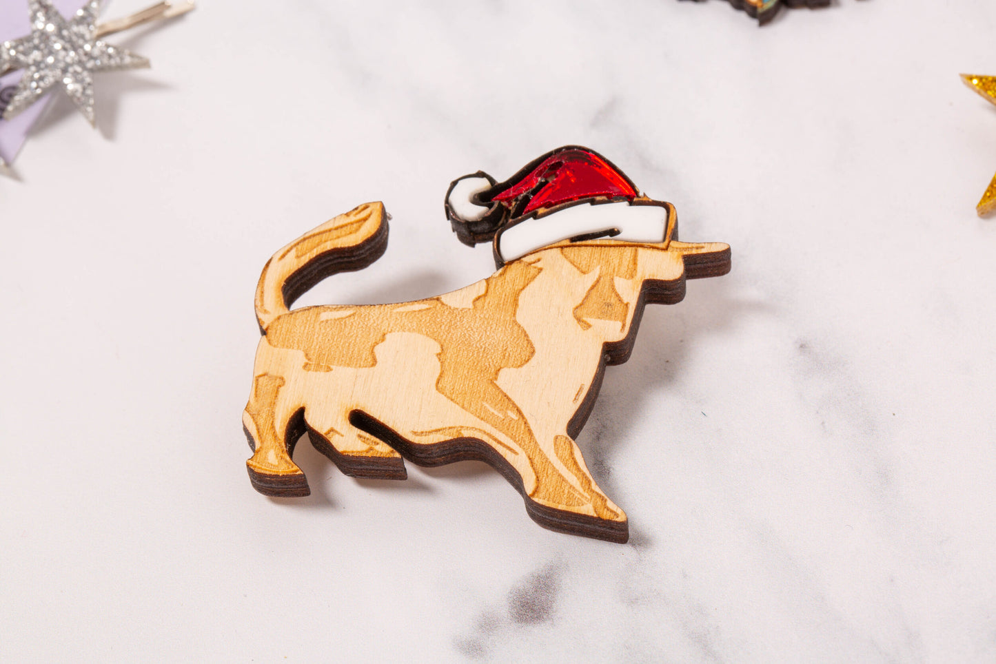 Christmas Bullring bull brooch
