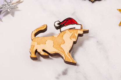Christmas Bullring bull brooch
