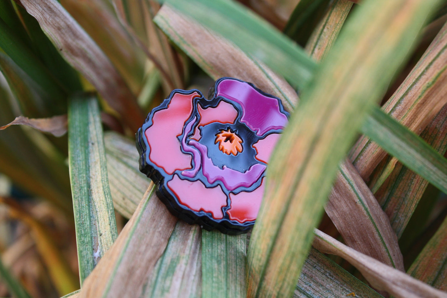 Christmas flower brooch