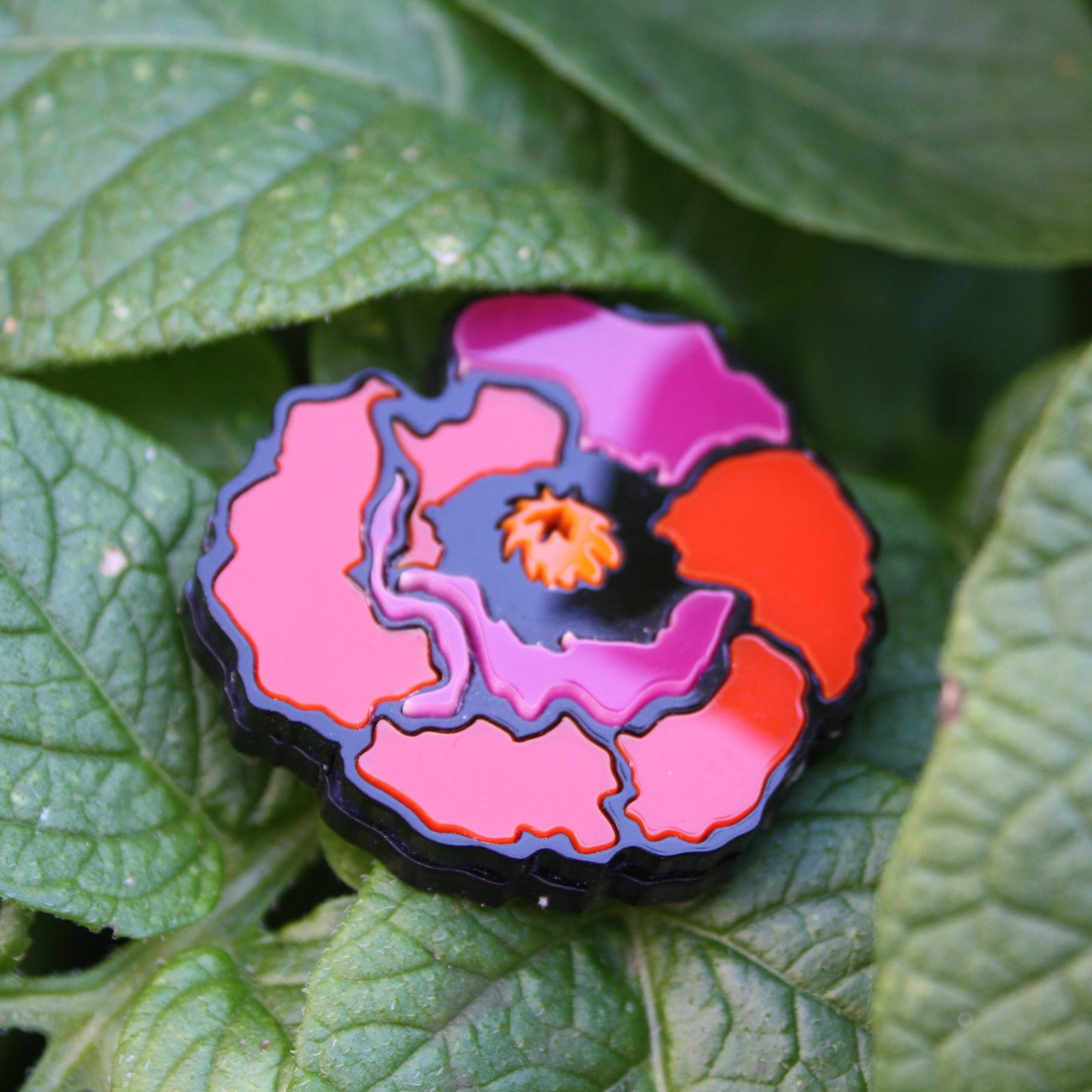 Christmas flower brooch