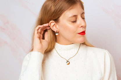 Christmas pud earrings