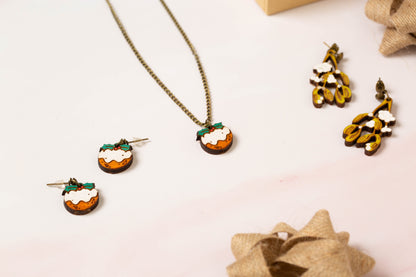 Christmas pud earrings
