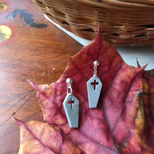 Coffin earrings