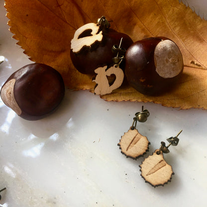 Conker earrings
