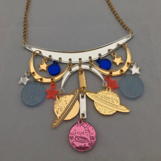 Cosmic crush statement necklace