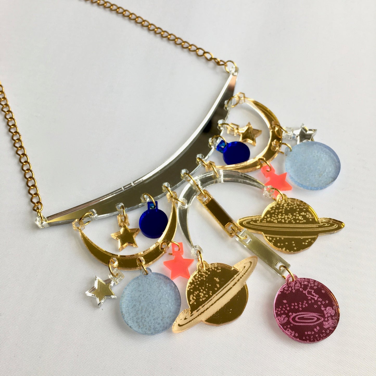 Cosmic crush statement necklace