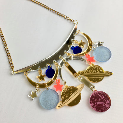 Cosmic crush statement necklace