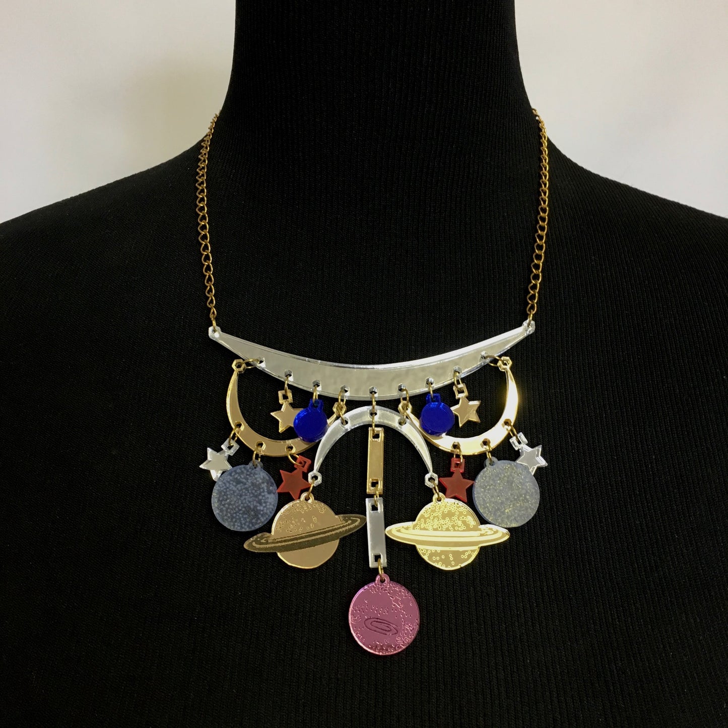 Cosmic crush statement necklace