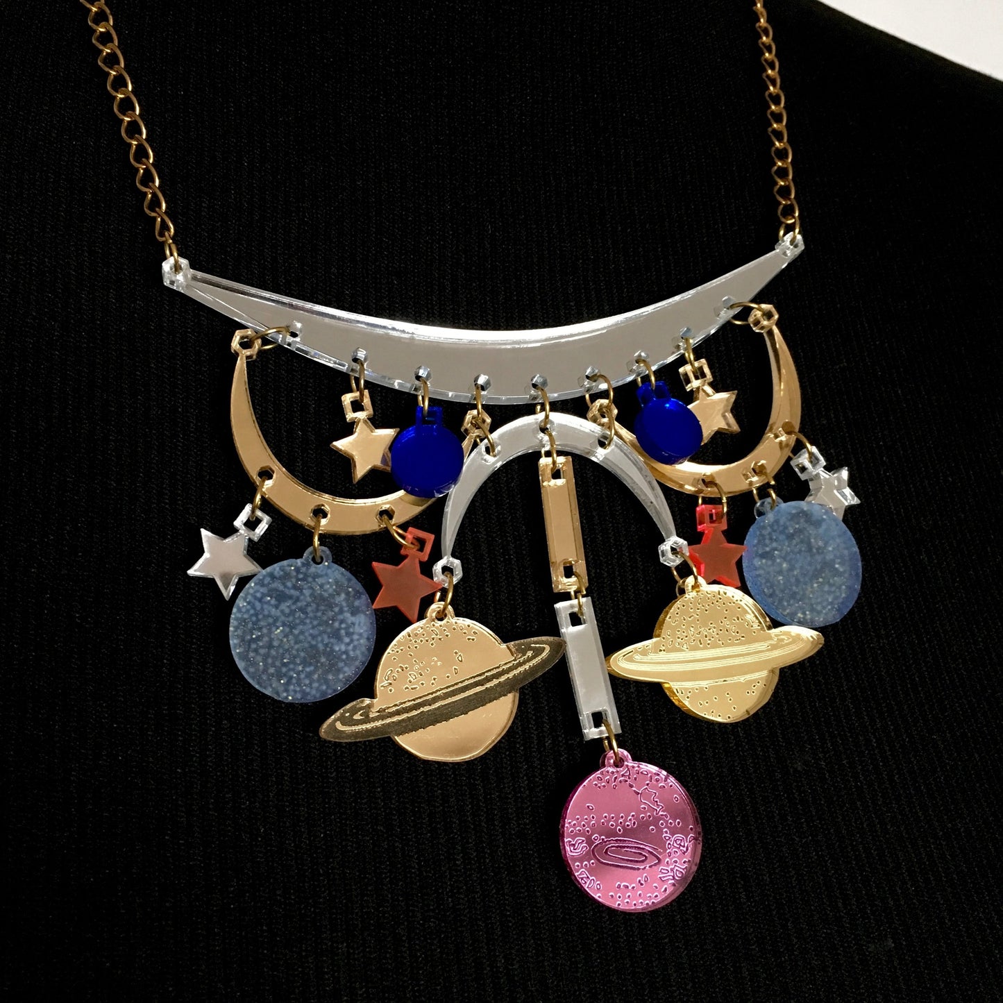 Cosmic crush statement necklace