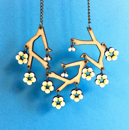 DIY cherry blossom necklace kit