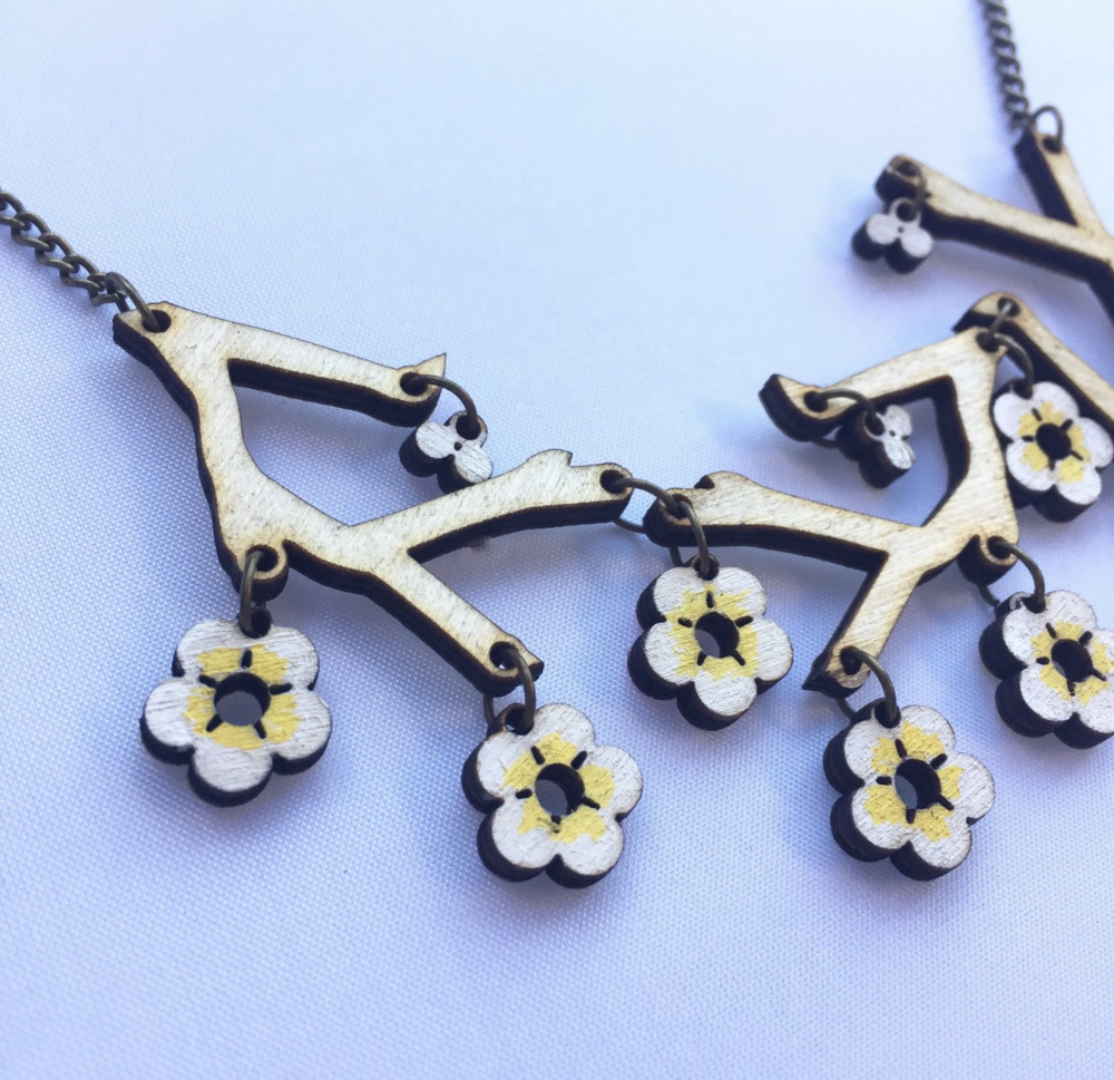 DIY cherry blossom necklace kit