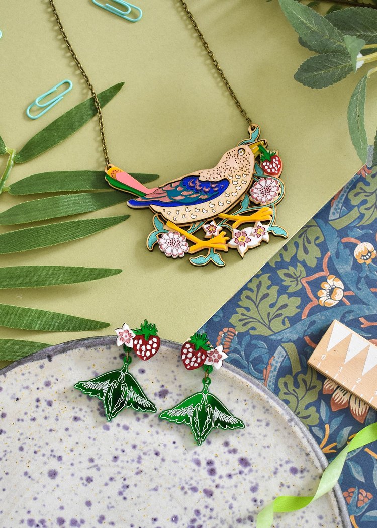 Strawberry Thief necklace