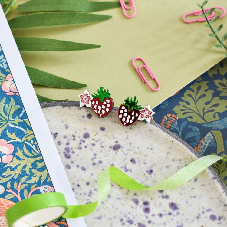 Strawberry Thief earrings