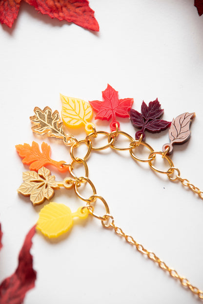 Autumn Leaves Rainbow Necklace