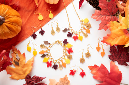 Autumn Leaves Rainbow Necklace