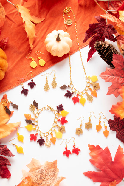 Autumn Leaves Rainbow Necklace